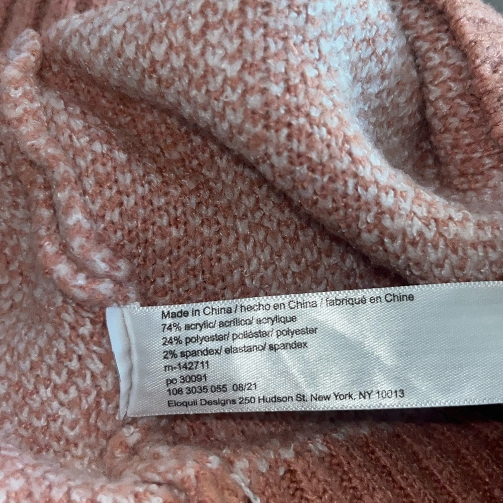 Eloquii Pink and Brown Patterned Sweater - Picture 4 of 4